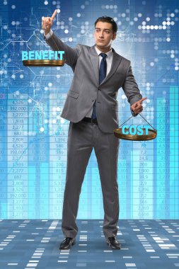 Maliyet dengesi kavramında iş adamı