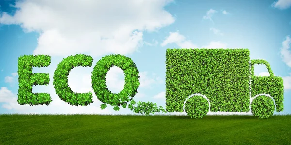 A tiszta üzemanyag és a környezetbarát autók koncepciója - 3d renderelés — Stock Fotó