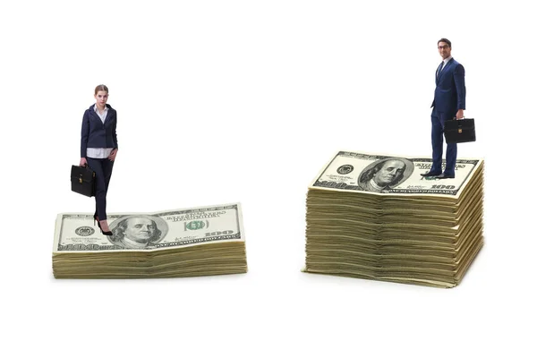男女薪酬不平等和两性差距的概念 — 图库照片