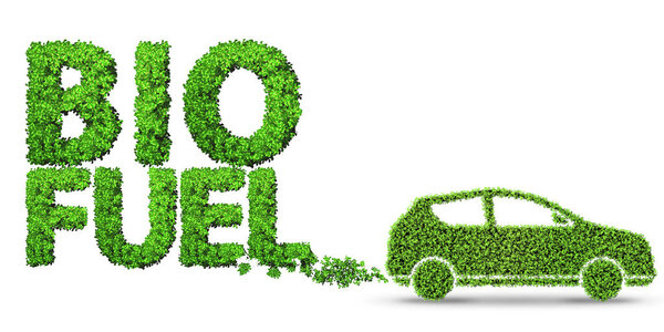 Car powered by biofuel - 3d rendering
