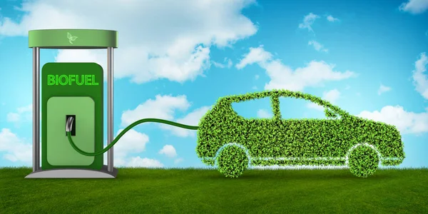 Car powered by biofuel - 3d rendering — Stock Image Car powered by biofuel - 3d rendering Stock Image
