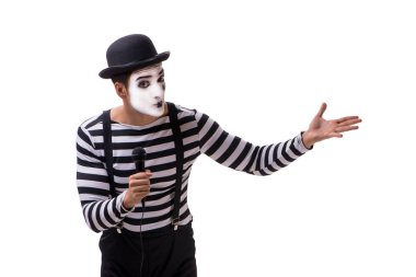Beyaz arka plan üzerinde izole MIME şarkı