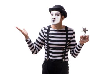 Beyaz arka plan üzerinde izole yıldız ödülü ile mim