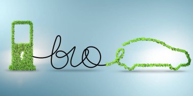 Biyoyakıtla çalışan araba - 3D görüntüleme