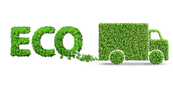 Concept of clean fuel and eco friendly cars - 3d rendering — Stock Photo, Image