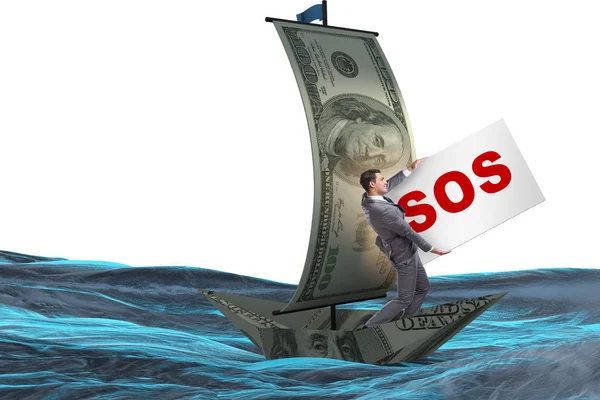 İş adamı teknedeki SOS mesajı için yardım istiyor.