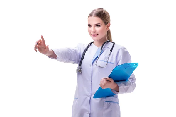 Young woman doctor isolated on white background — Stock Photo, Image