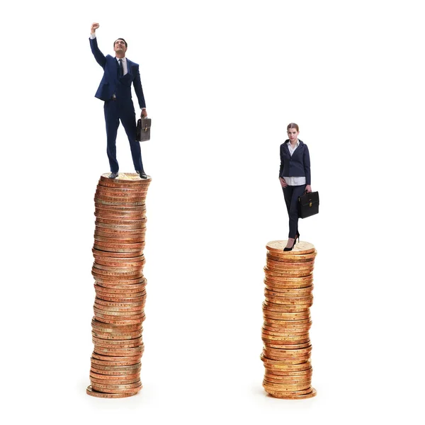 Begreppet ojämlik lön och könsskillnader mellan kvinnor och män — Stockfoto