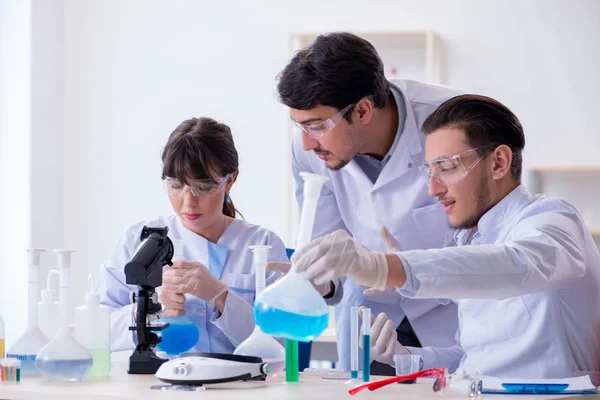 Team di chimici che lavorano in laboratorio — Foto Stock