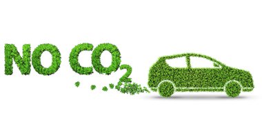 Temiz yakıt ve çevre dostu araçlar kavramı - 3D görüntüleme