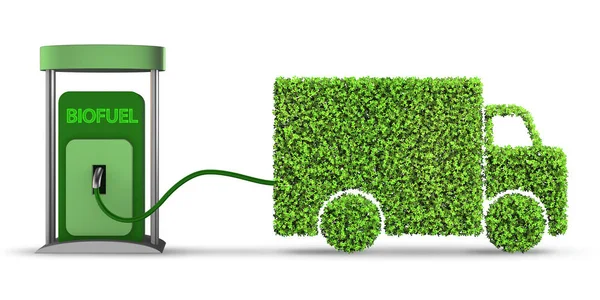 Delivery van powered by biofuel - 3d rendering — Stock Photo, Image