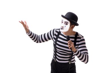 Beyaz arka plan üzerinde izole MIME şarkı