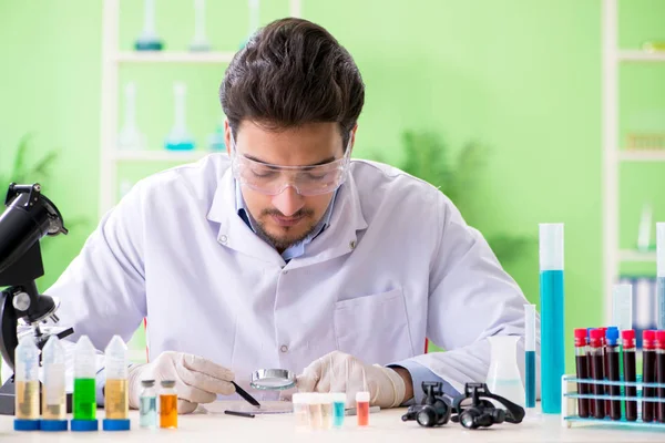 Hombre químico trabajando en el laboratorio —  Fotos de Stock