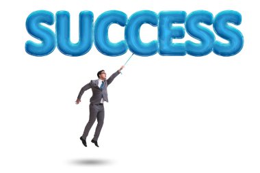 Başarı kavramı içinde uçan işadamı