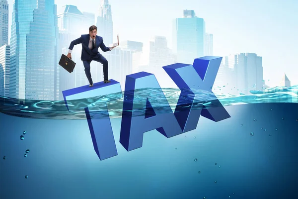 Podnikatel má problémy s placením daní — Stock fotografie