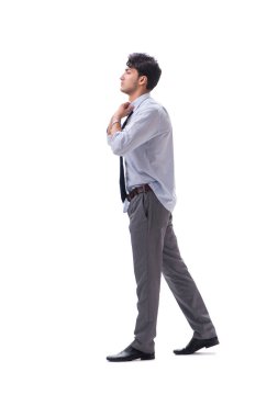 Beyaz zemin üzerinde izole iş adamı