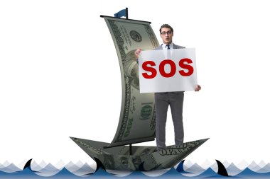 İş adamı teknedeki SOS mesajı için yardım istiyor.