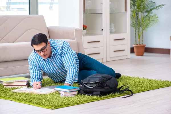 Young student preparing for exams at home — Stock Photo, Image