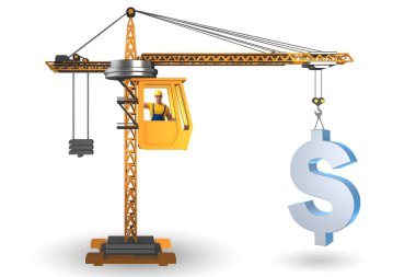 İnşaat Vinç Doları Döviz Alım iş kavramı içinde kaldırma