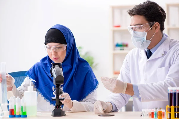 Zwei Chemiker im Labor — Stockfoto