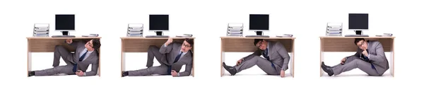 Businessman hiding in the ofice — Stock Photo, Image