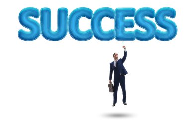 Başarı kavramı içinde uçan işadamı