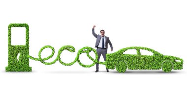 Alternatif enerjiyle çalışan çevre dostu bir araba.