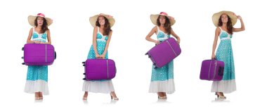 Yaz tatiline tek başına giden bir kadın.