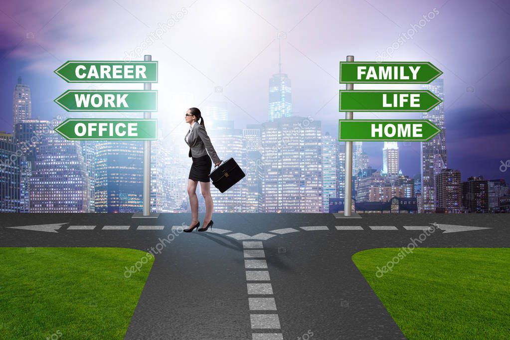 Work life or home balance business concept