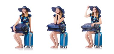 Kadın yaz tatile gitmek planlama