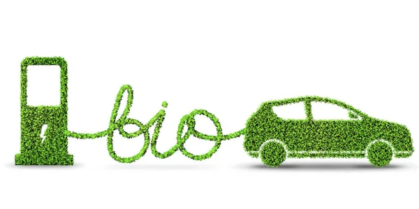 Samochód zasilany biopaliwem - renderowanie 3d — Zdjęcie stockowe