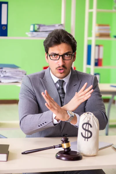 Junge hübsche Anwältin arbeitet im Büro — Stockfoto