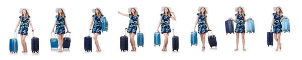 Donna che prevede di andare in vacanza estiva — Foto Stock