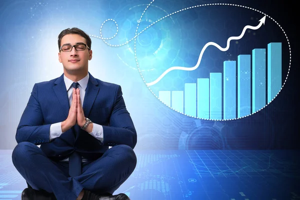 Businessman dreaming of economy and market recovery growth — Stock Photo, Image