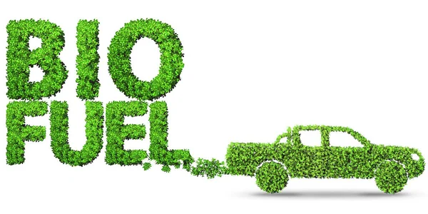 Auto mit Biokraftstoff - 3D-Rendering — Stockfoto