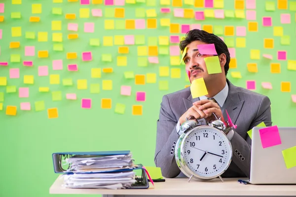 Businessman with many conflicting priorities in time management — Stock Photo, Image