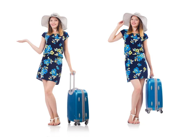 Woman planning to go on summer vacation — Stock Photo, Image