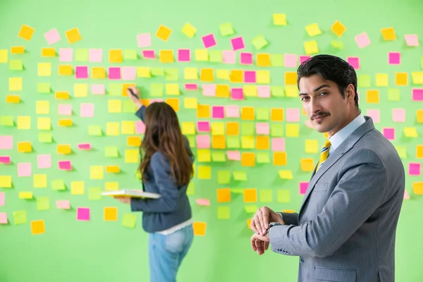 Business colleagues discussing future priorities — Stock Photo, Image