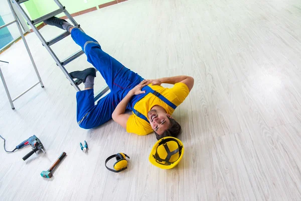 Injured worker at the work site