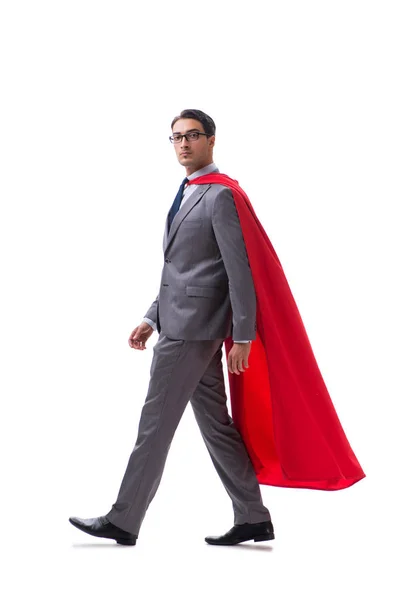 Super hjälte affärsman isolerad på vit bakgrund — Stockfoto