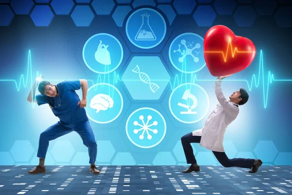 Man läkare i kardiologi telemedicin koncept — Stockfoto