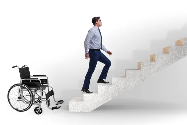 Concetto di accessibilità con sedia a rotelle per disabili — Foto Stock