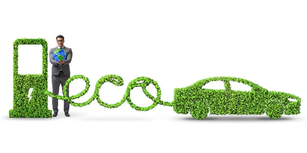 Экологичный автомобиль, работающий на альтернативной энергии — стоковое фото