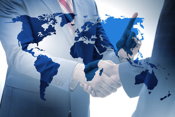 Business concept of cooperation with handshake