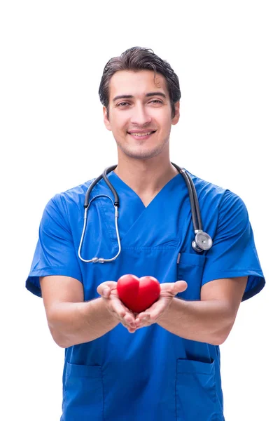 Ung läkare i hjärtvård koncept — Stockfoto
