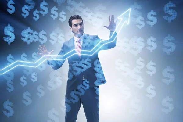 Zakenman in handels- en financieel concept — Stockfoto