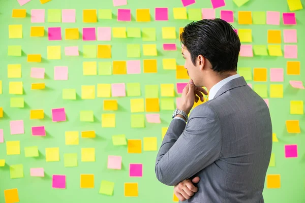 Geschäftsmann mit vielen geschäftlichen Prioritäten — Stockfoto