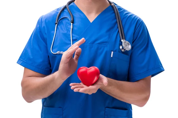 Молодой врач в концепции ухода за сердцем — стоковое фото