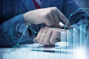 Ticaret ve finans konsepti işadamı