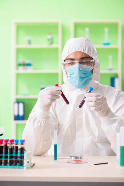 Chemist working in the lab on new experiment